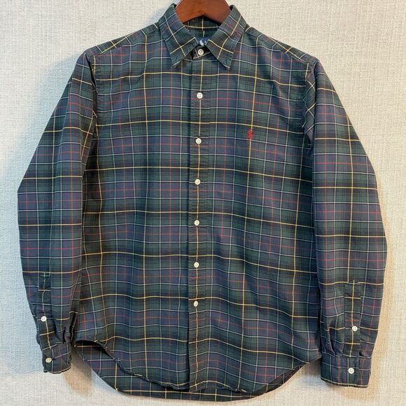 Ralph Lauren Other - Ralph Lauren Shirt Mens Medium Green Plaid Classic Fit Long Sleeve Pony Logo
